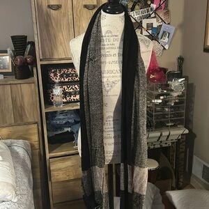 Black & Tan Plaid Scarf